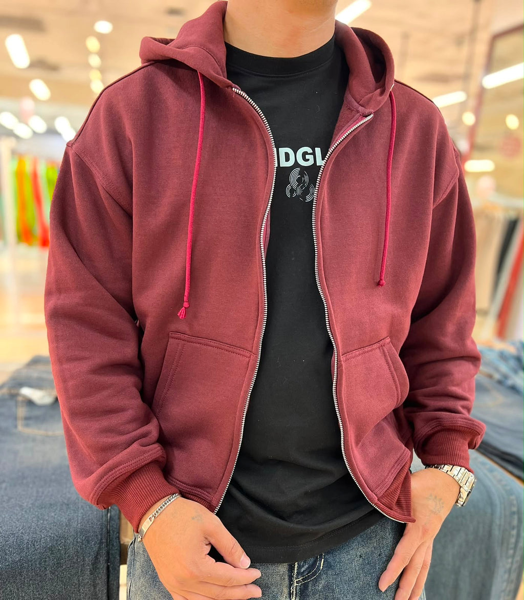 HOODIE ABIERTO VINOTINTO