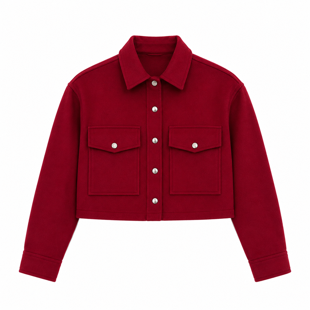 CHAQUETA CROPPED ROJA