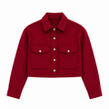CHAQUETA CROPPED ROJA