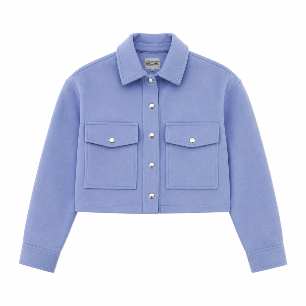 CHAQUETA CROPPED AZUL