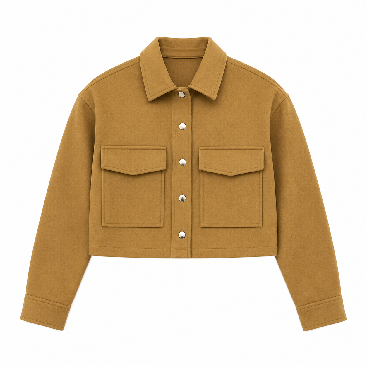 CHAQUETA CROPPED CAMEL