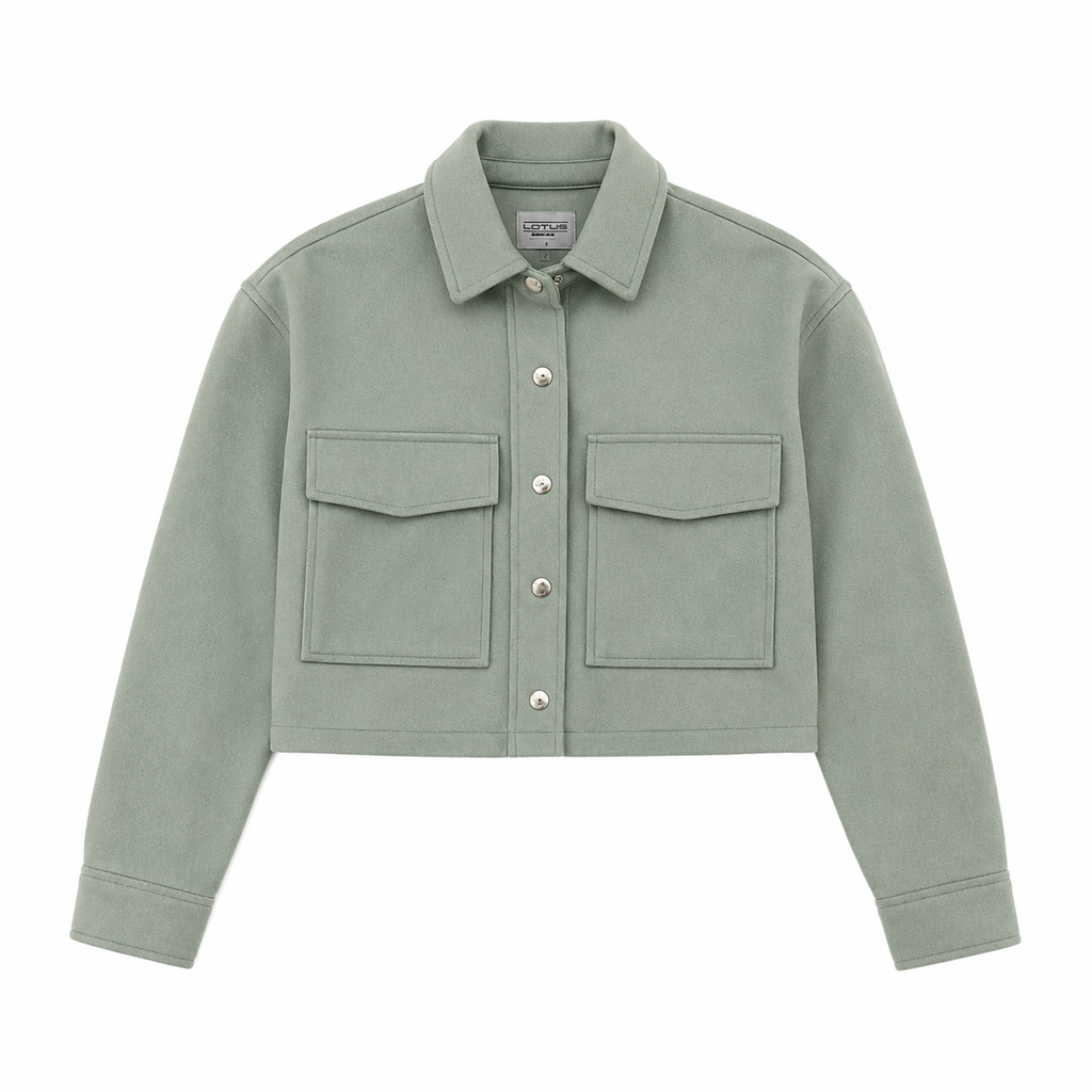 CHAQUETA CROPPED OLIVA