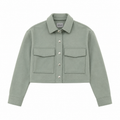 CHAQUETA CROPPED OLIVA