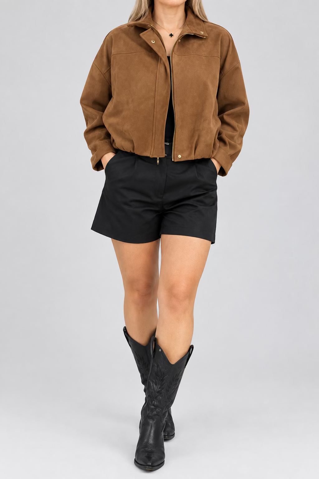 CHAQUETA GAMUZA CAFÉ